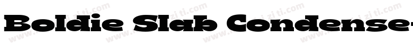 Boldie Slab Condense字体转换